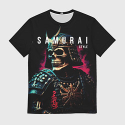 Мужская футболка Самурай с маской черепа
