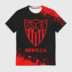 Футболка мужская Sevilla - red gradient, цвет: 3D-принт