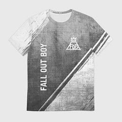 Мужская футболка Fall Out Boy - grey gradient вертикально