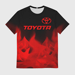 Футболка мужская Toyota - red gradient посередине, цвет: 3D-принт