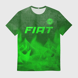 Мужская футболка Fiat - green gradient посередине