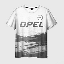 Футболка мужская Opel - white gradient посередине, цвет: 3D-принт