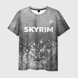 Футболка мужская Skyrim - grey gradient посередине, цвет: 3D-принт
