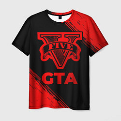 Футболка мужская GTA - red gradient, цвет: 3D-принт