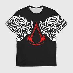 Футболка мужская Силуэт ворона - Aссасинс Крид, цвет: 3D-принт
