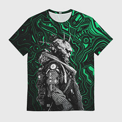Футболка мужская Японский кибернетический Они, цвет: 3D-принт