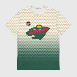 Мужская футболка Миннесота Уайлд - геометрический градиент