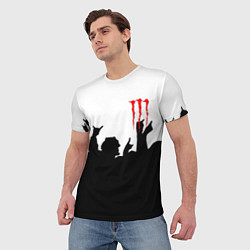 Футболка мужская Monster energy rock black, цвет: 3D-принт — фото 2