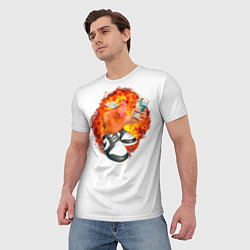 Футболка мужская Петух на дрипе - swag chiken money meme, цвет: 3D-принт — фото 2