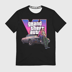 Футболка мужская GTA VI, цвет: 3D-принт
