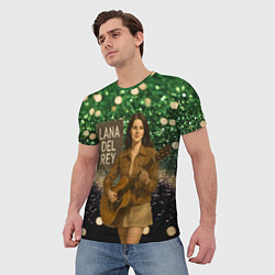 Футболка мужская Lana Del Rey играет на гитаре, цвет: 3D-принт — фото 2