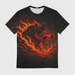 Мужская футболка Инфернальный волк