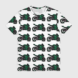 Футболка мужская Motorbike dark green, цвет: 3D-принт