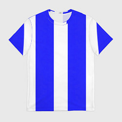 Мужская футболка Color white blue line
