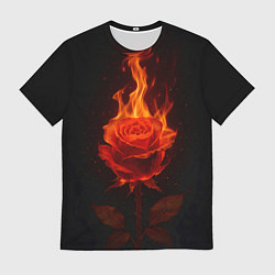 Футболка мужская Flaming rose, цвет: 3D-принт