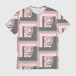 Футболка мужская Леопард в рамке, цвет: 3D-принт