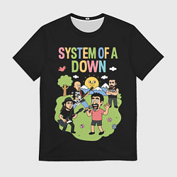 Мужская футболка System of a Down мультяшный
