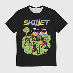 Мужская футболка Скиллет мультяшный стиль