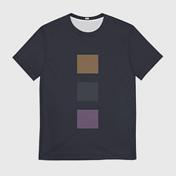 Футболка мужская Три элемента кубизм в цвете глубокий индиго, цвет: 3D-принт