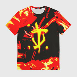 Мужская футболка Doom огненный