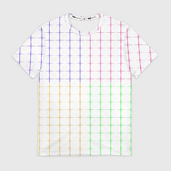 Футболка мужская Color white multicolored stripes, цвет: 3D-принт
