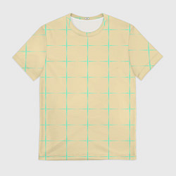 Мужская футболка Color beige green crosses