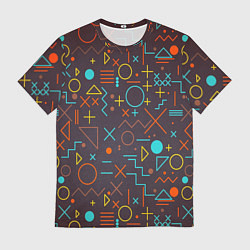 Мужская футболка Different shapes of geometry