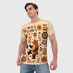 Футболка мужская Мишка пляшет, цвет: 3D-принт — фото 2