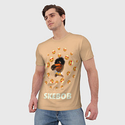 Футболка мужская Мем скебоб и смайлики, цвет: 3D-принт — фото 2