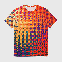Мужская футболка Красно-жёлтый абстракция