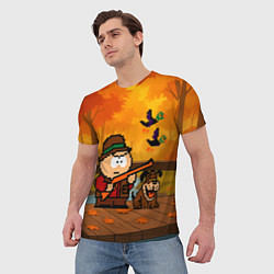 Футболка мужская Эрик Картман в игре Duck Hunt стреляет в уток, цвет: 3D-принт — фото 2