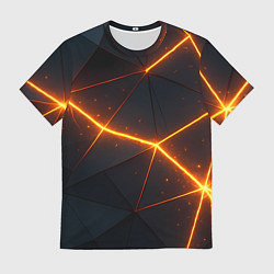 Мужская футболка Оранжевые геометрические лучи