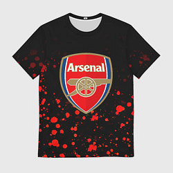 Футболка мужская Арсенал красные краски всплеск, цвет: 3D-принт