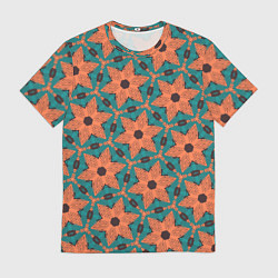 Мужская футболка Оранжевые звезды
