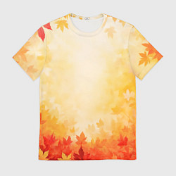 Футболка мужская Жёлто-красный осенний, цвет: 3D-принт