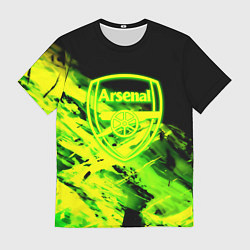 Футболка мужская Арсенал кислотные краски, цвет: 3D-принт