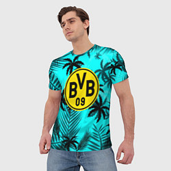 Футболка мужская Borussia неоновые тропики гта, цвет: 3D-принт — фото 2