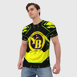 Футболка мужская Янг Бойз спортивная геометрия линии, цвет: 3D-принт — фото 2