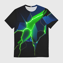 Футболка мужская Neon green glow, цвет: 3D-принт
