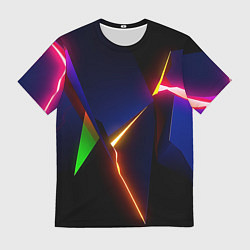 Футболка мужская Neon colored geometric, цвет: 3D-принт