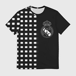 Футболка мужская Real Madrid клетка, цвет: 3D-принт