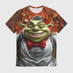 Футболка мужская Шрек в деловом костюме, цвет: 3D-принт