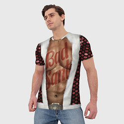 Футболка мужская Костюм деда мороза с накаченным прессом, цвет: 3D-принт — фото 2