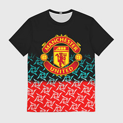 Футболка мужская Манчестер Юнайтед ниндзя паттерн, цвет: 3D-принт