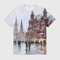 Футболка мужская Московский новогодний день, цвет: 3D-принт