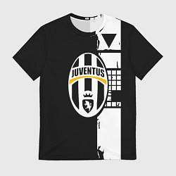 Футболка мужская Ювентус геометрия белая, цвет: 3D-принт