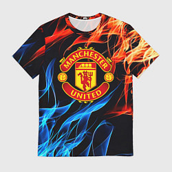 Футболка мужская Манчестер Юнайтед огонь битва, цвет: 3D-принт