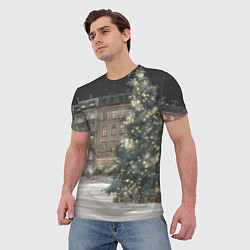 Футболка мужская Елка во дворе, цвет: 3D-принт — фото 2