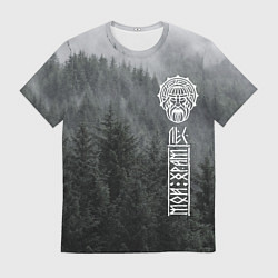 Футболка мужская Древние боги суровых лесов, цвет: 3D-принт