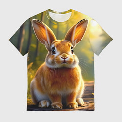 Футболка мужская Зайчик в лесу, цвет: 3D-принт